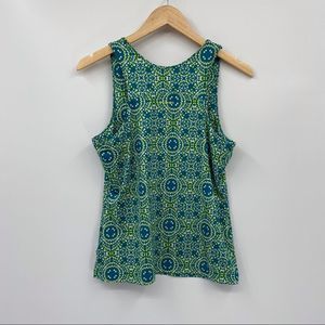 Columbia blue print v-neck athletic tank top